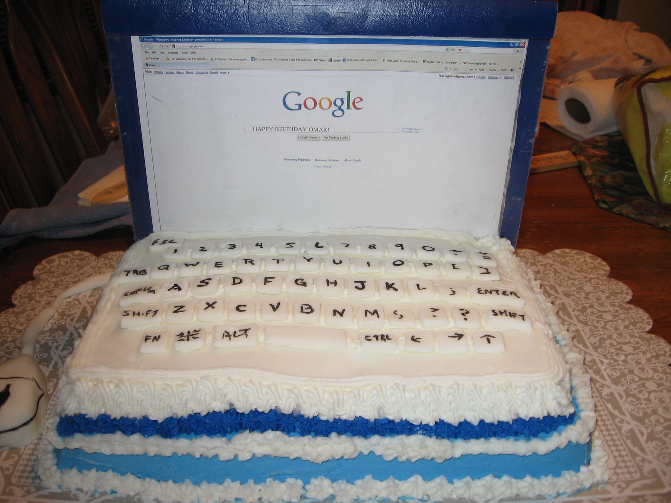 PC or Computer Cake | I made this for my partner's birthday … | Flickr