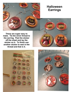 Halloween sticker earrings